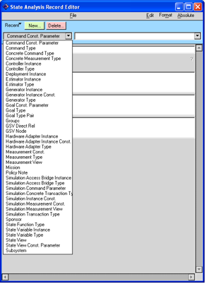 Example state database screenshot